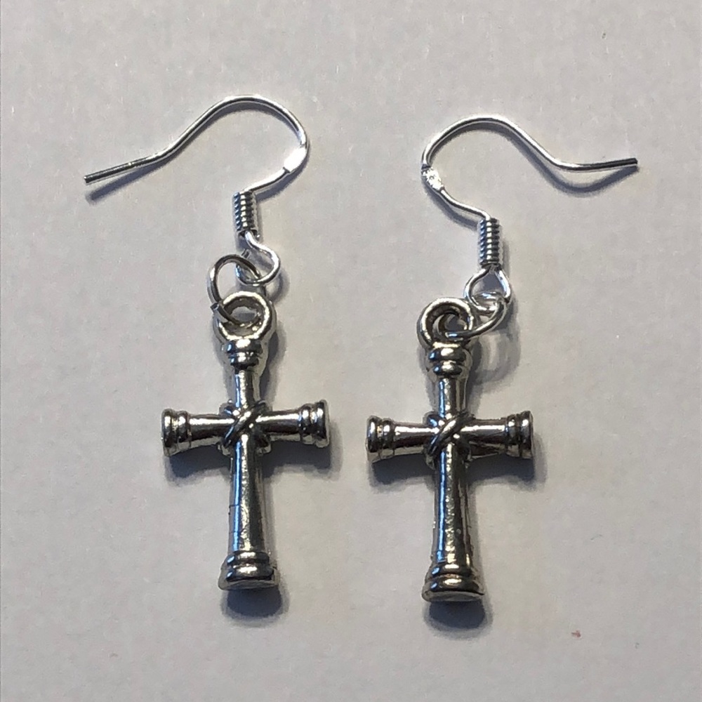 Silver Cross Earrings